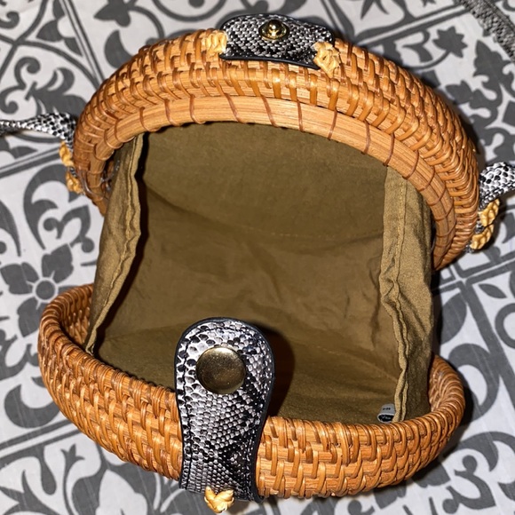 NWT python wooden bag from Romeo Roma - Picture 3 of 5